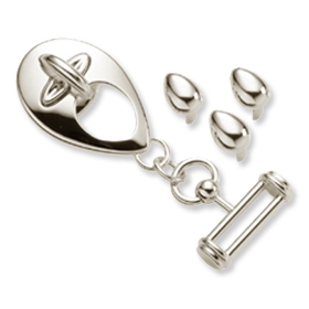 Silver Water Drop Twist Lock